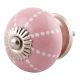 Pink Line Dotted Ceramic Dresser Knobs Online